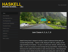 Tablet Screenshot of haskelldriving.com